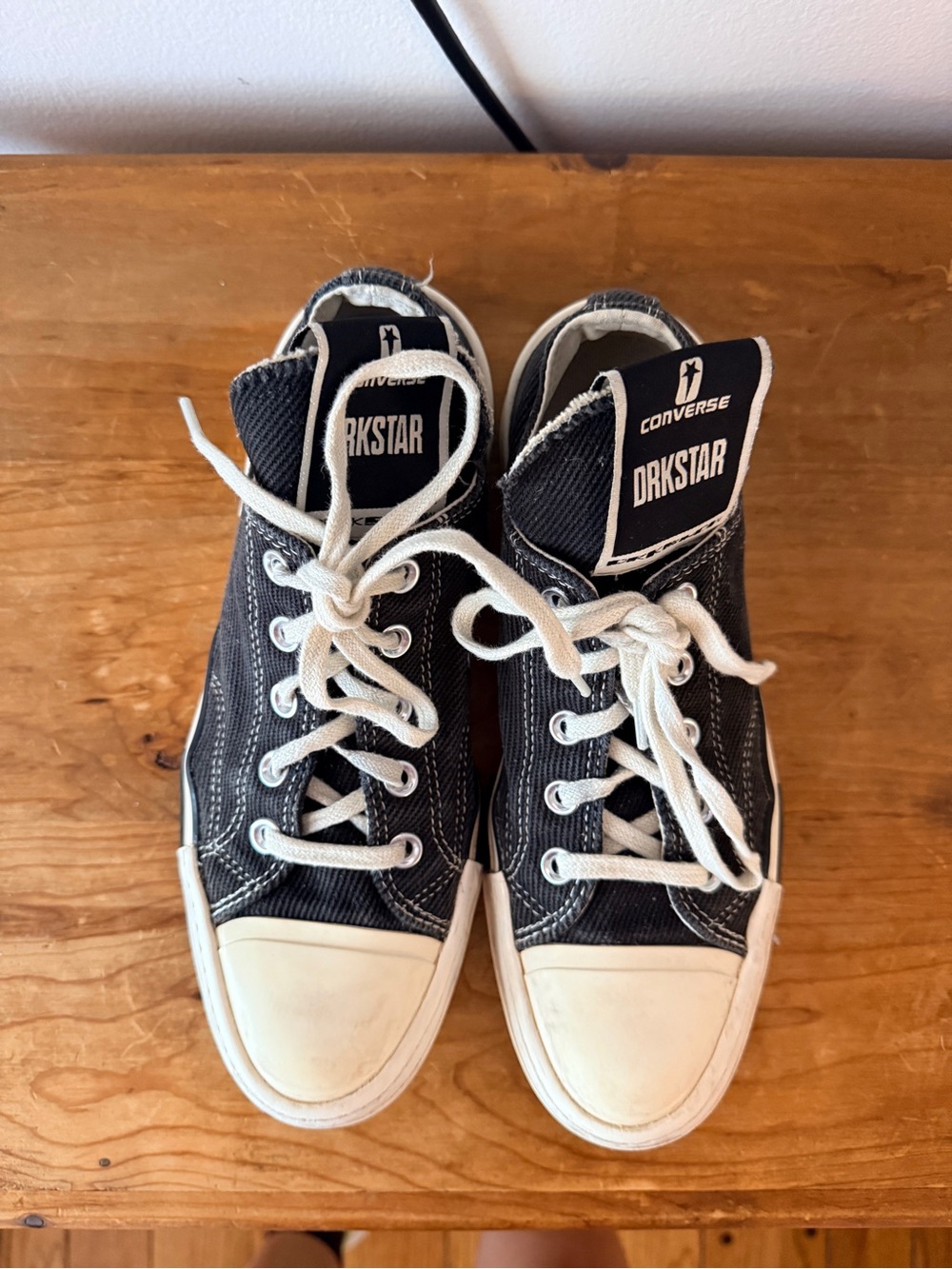 Converse Drkstar Black Canvas High-Top Sneakers with White Accents